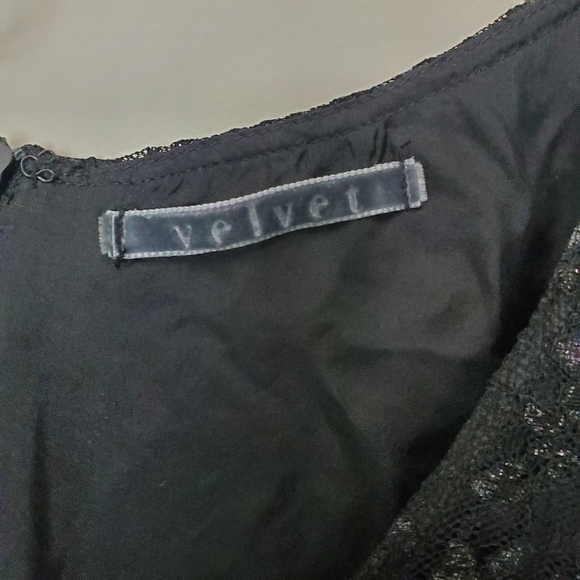 NWT Velvet Brand All Over Lace Sparkly Whimsigoth Dark Fairy Mini dress Sz M - Picture 3 of 9